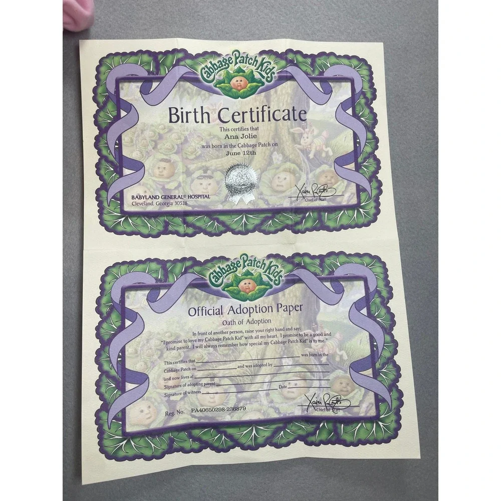 Vintage Cabbage Patch Kids Dolls Bundle Blonde Brunette with Birth Certificate